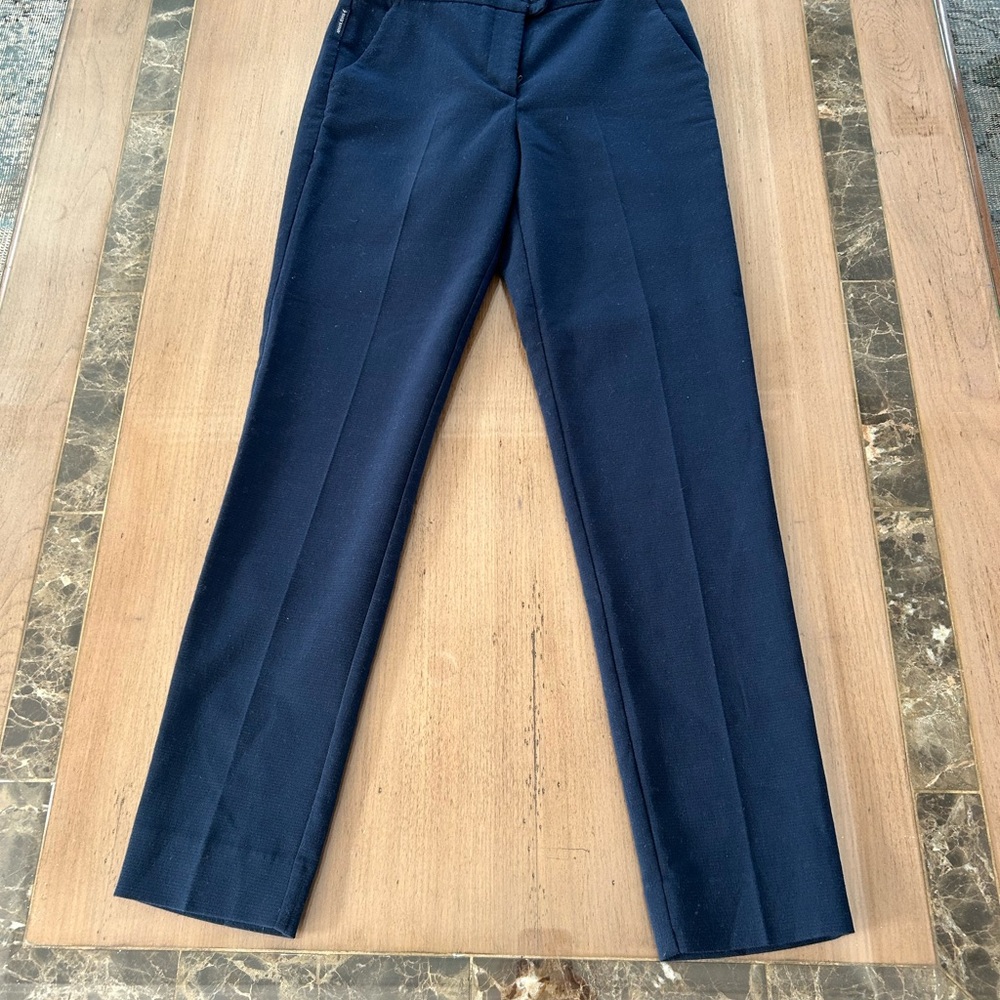 Armani Jeans Navy Blue Slim Leg Trousers